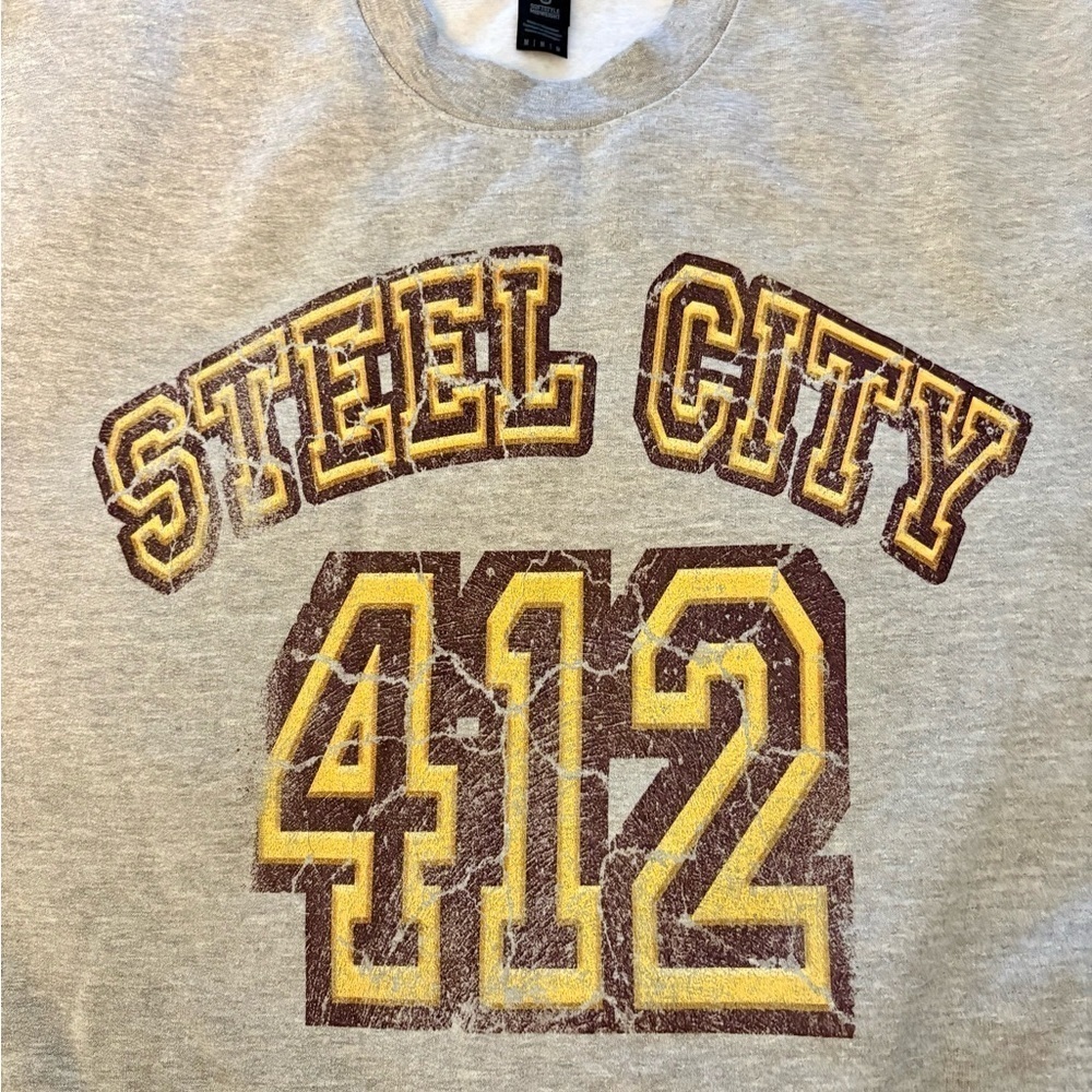 New-
Pittsburgh Pennsylvania Steel City with keystone 412 city of Pittsburgh.